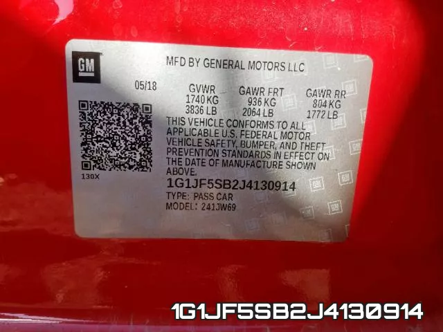 1G1JF5SB2J4130914 фото 2