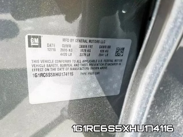 1G1RC6S5XHU174116 фото 2