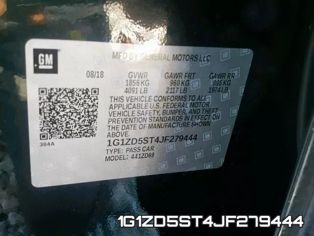 1G1ZD5ST4JF279444 фото 2