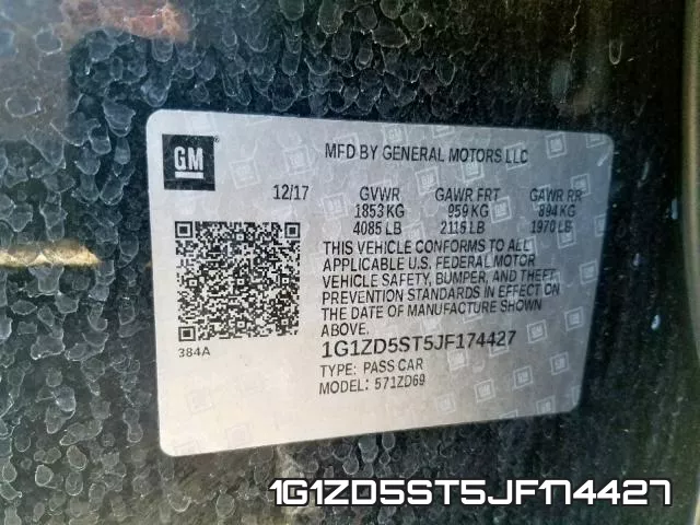 1G1ZD5ST5JF174427 фото 2