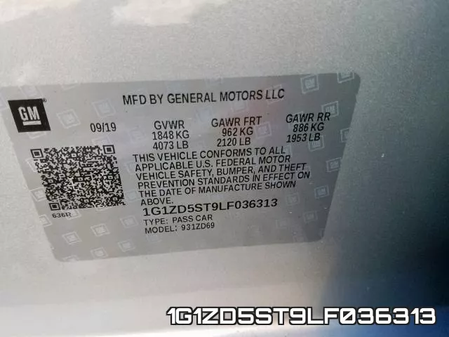1G1ZD5ST9LF036313 фото 2