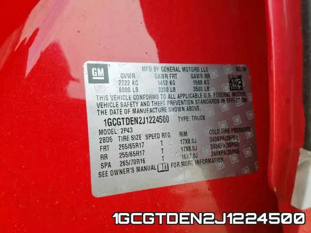 1GCGTDEN2J1224500 фото 2