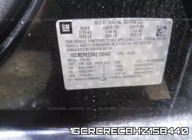 1GCRCREC8HZ158440 фото 10