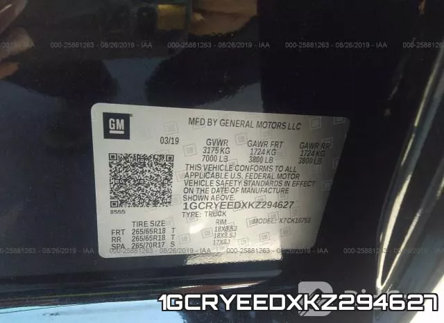 1GCRYEEDXKZ294627 фото 10
