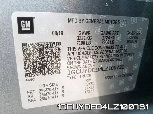1GCUYDED4LZ100731 фото 2