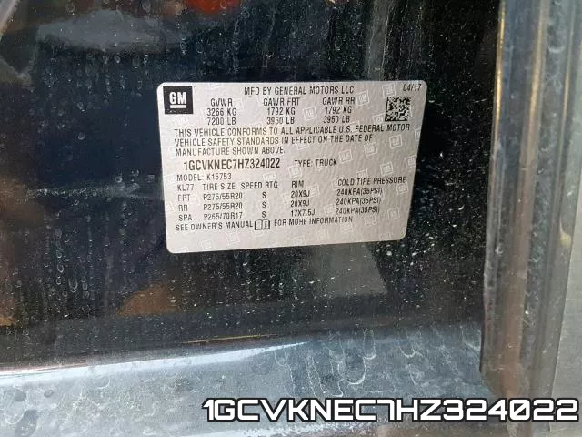 1GCVKNEC7HZ324022 фото 2