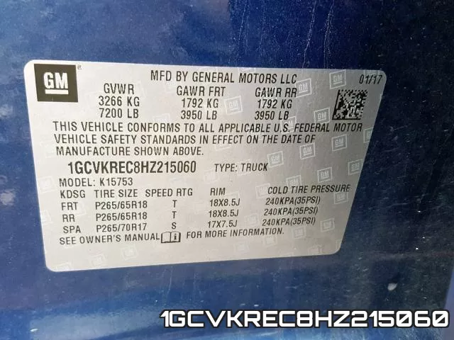 1GCVKREC8HZ215060 фото 2