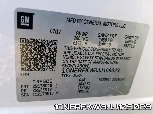 1GNERFKW3JJ109023 фото 2