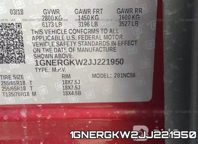 1GNERGKW2JJ221950 фото 10