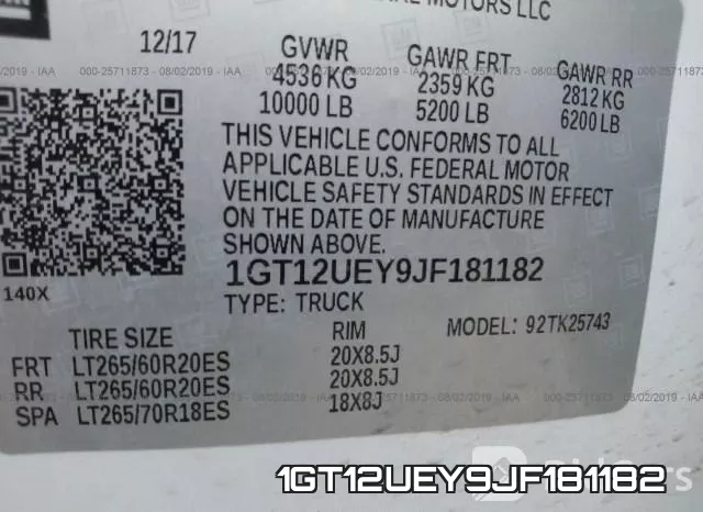 1GT12UEY9JF181182 фото 10