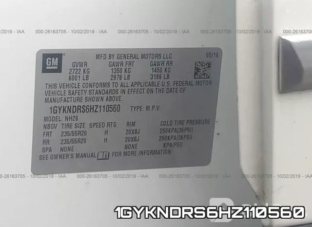 1GYKNDRS6HZ110560 фото 10