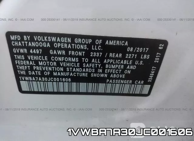 1VWBA7A30JC001606 фото 10
