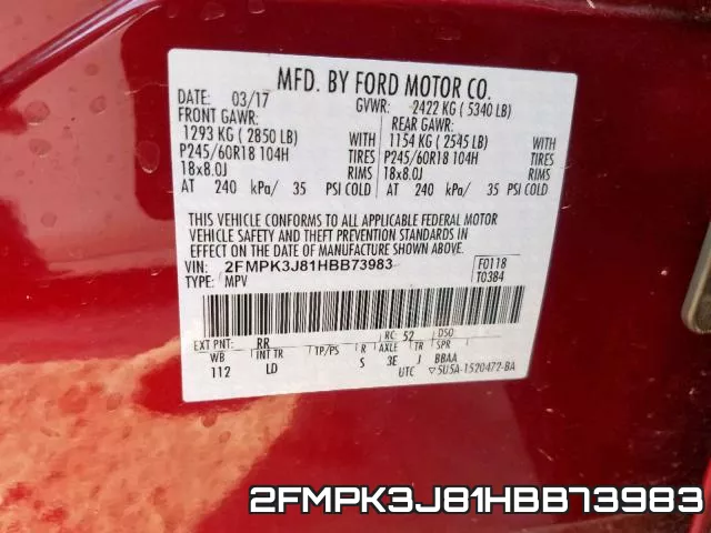 2FMPK3J81HBB73983 фото 2
