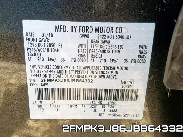2FMPK3J86JBB64332 фото 2