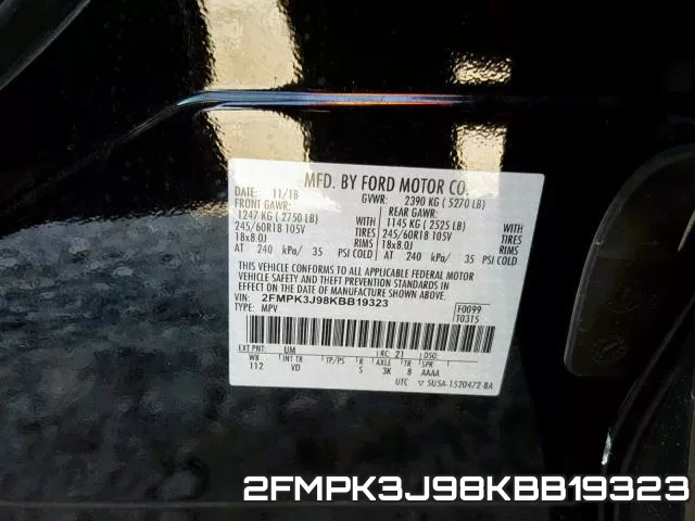 2FMPK3J98KBB19323 фото 2