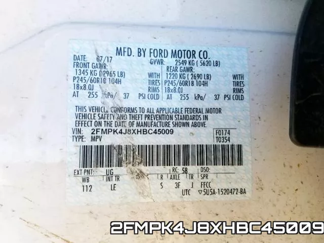 2FMPK4J8XHBC45009 фото 2