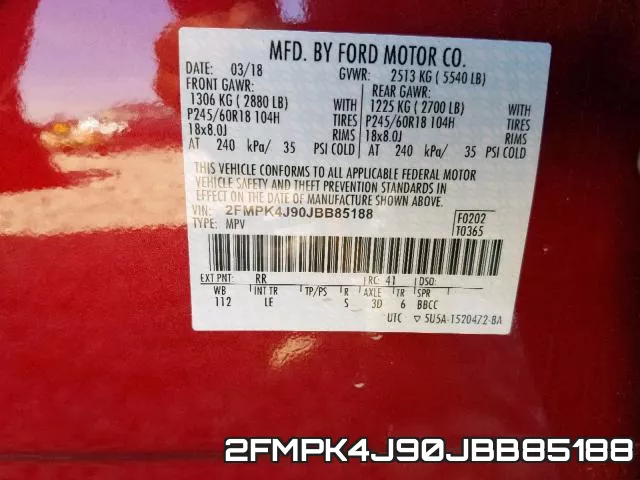 2FMPK4J90JBB85188 фото 2