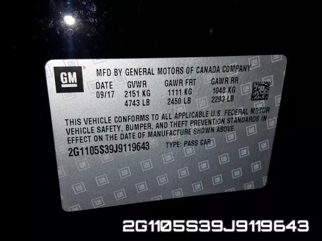 2G1105S39J9119643 фото 2