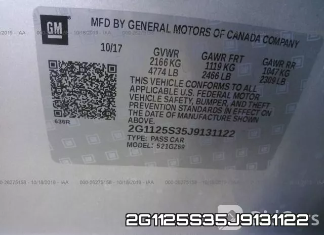 2G1125S35J9131122 фото 10