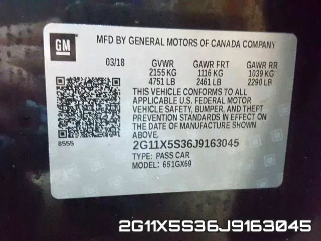 2G11X5S36J9163045 фото 2