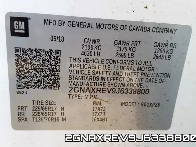 2GNAXREV9J6338800 фото 2