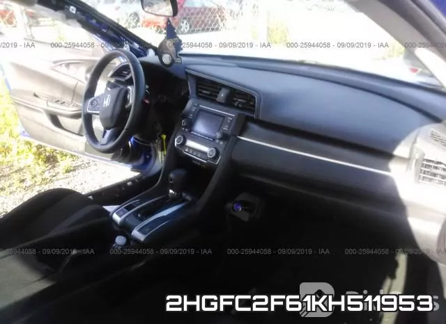 2HGFC2F61KH511953 фото 6
