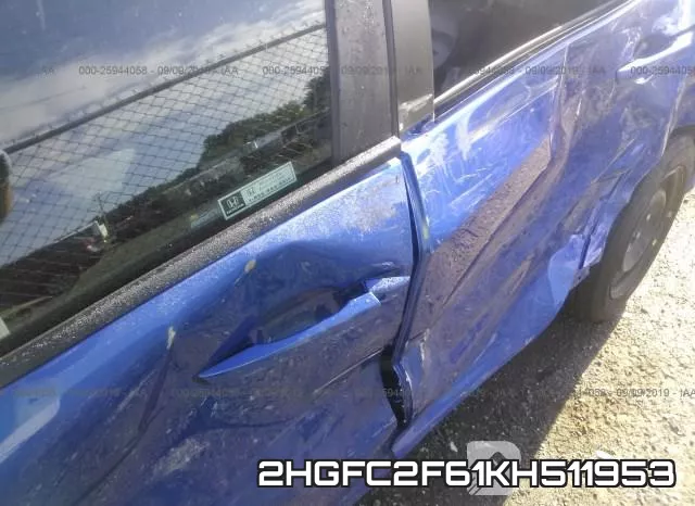 2HGFC2F61KH511953 фото 7