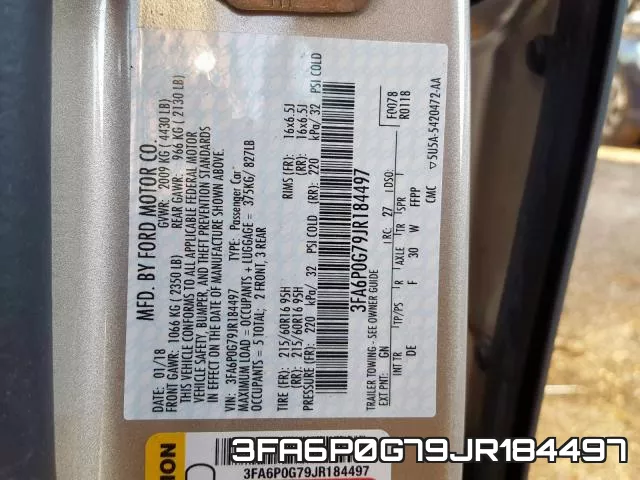 3FA6P0G79JR184497 фото 2