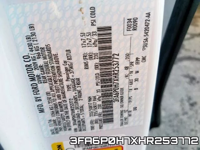 3FA6P0H7XHR253772 фото 2