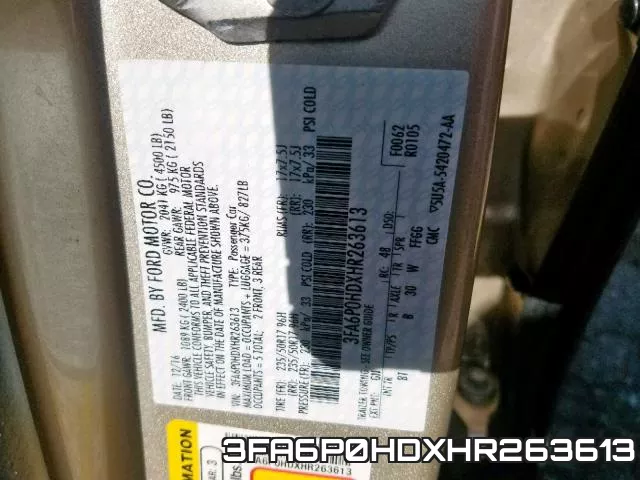 3FA6P0HDXHR263613 фото 2