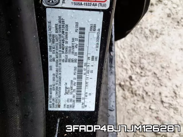 3FADP4BJ7JM126287 фото 2