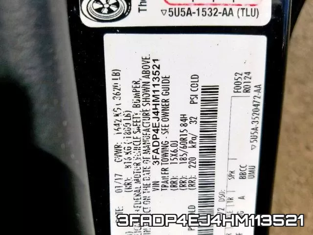 3FADP4EJ4HM113521 фото 2