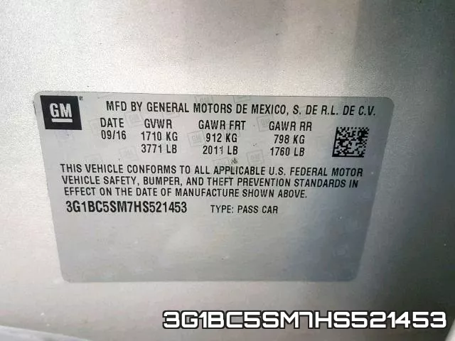 3G1BC5SM7HS521453 фото 2
