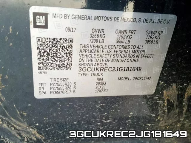 3GCUKREC2JG181649 фото 2