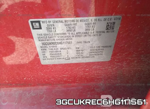 3GCUKREC6HG117561 фото 10