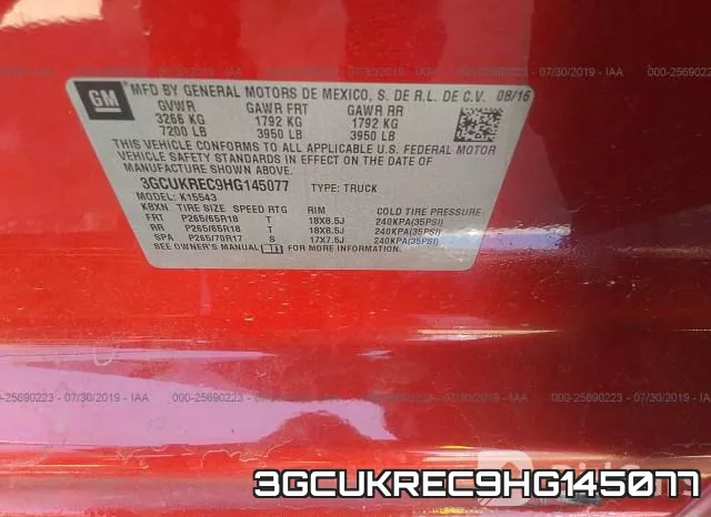 3GCUKREC9HG145077 фото 9