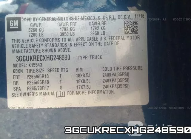3GCUKRECXHG248590 фото 10
