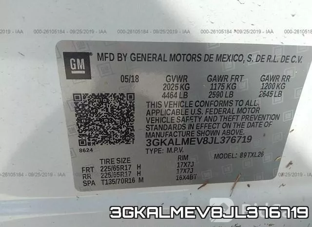 3GKALMEV8JL376719 фото 10