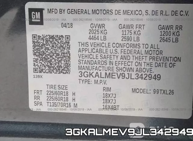 3GKALMEV9JL342949 фото 10