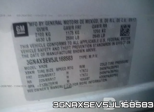 3GNAXSEV5JL168583 фото 10