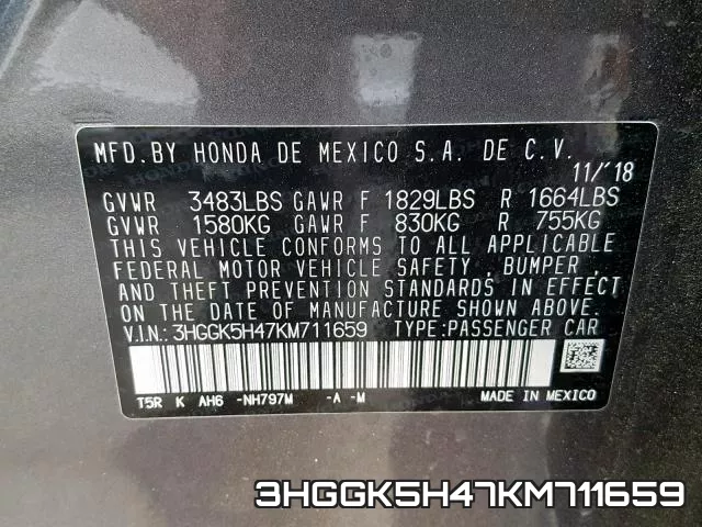3HGGK5H47KM711659 фото 2