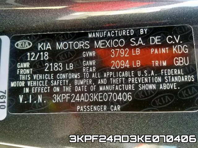 3KPF24AD3KE070406 фото 2