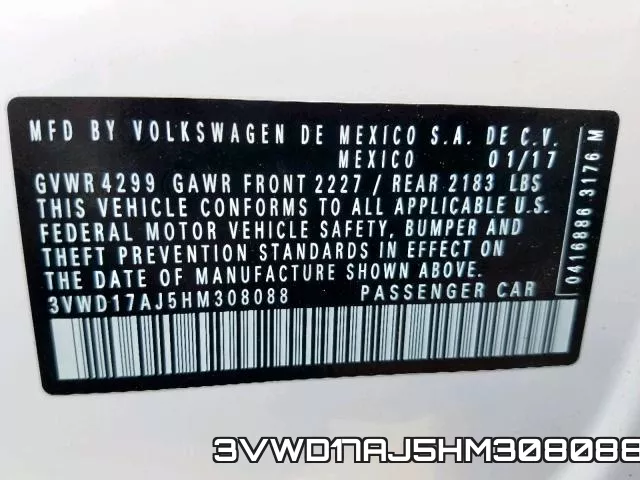 3VWD17AJ5HM308088 фото 2