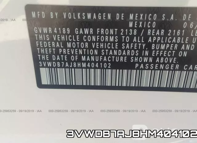 3VWDB7AJ8HM404102 фото 10