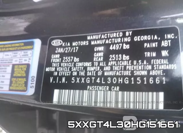 5XXGT4L30HG151661 фото 9