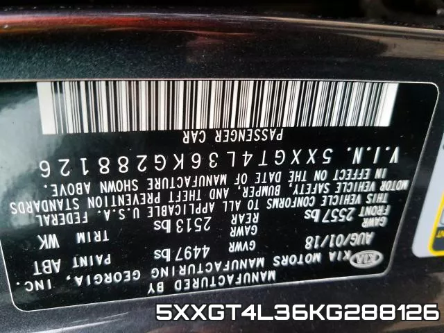 5XXGT4L36KG288126 фото 2