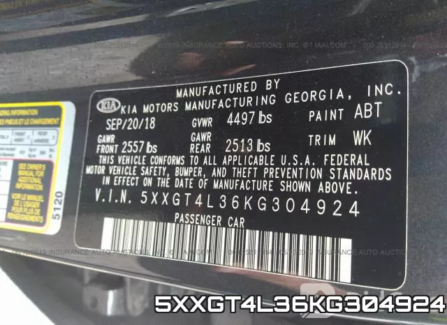 5XXGT4L36KG304924 фото 10