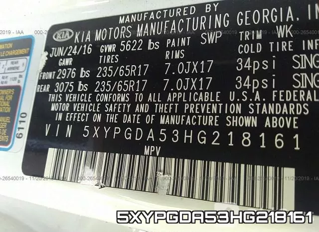 5XYPGDA53HG218161 фото 10