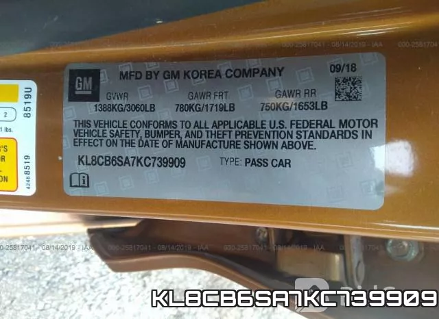 KL8CB6SA7KC739909 фото 10