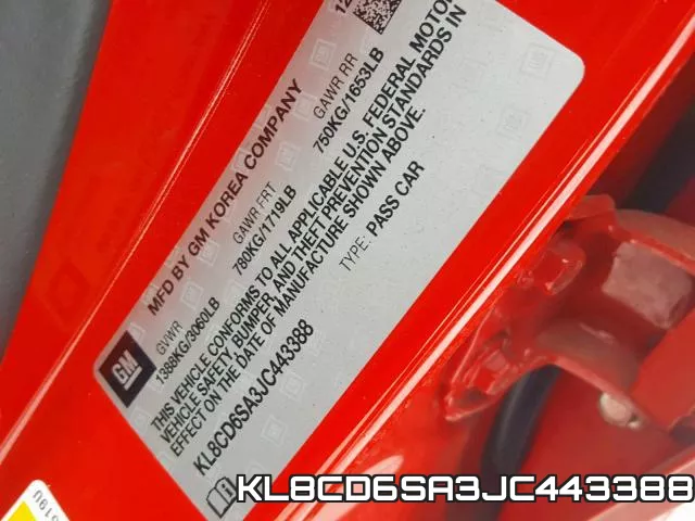 KL8CD6SA3JC443388 фото 2